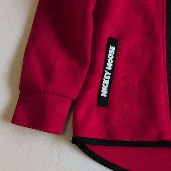 disney junior mickey mouse red zip-up scuba hoodie sweatshirt boys size 4 - Picture 3 of 8